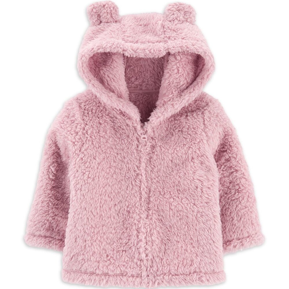 Carters Baby Girls Size 0-3M Hooded Animal Ears Jacket Bodysuit Set NEW